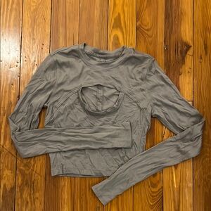 Lululemon Long sleeve keyhole crop - lavender grey